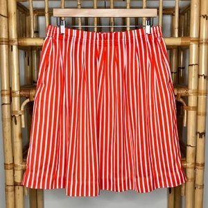 J. Crew Factory Red White Striped Skirt - Size 14